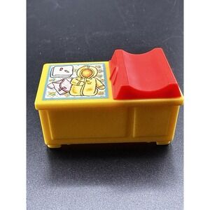 Fisher Price Little People House nursery changing table yellow & red 1972 Vtg